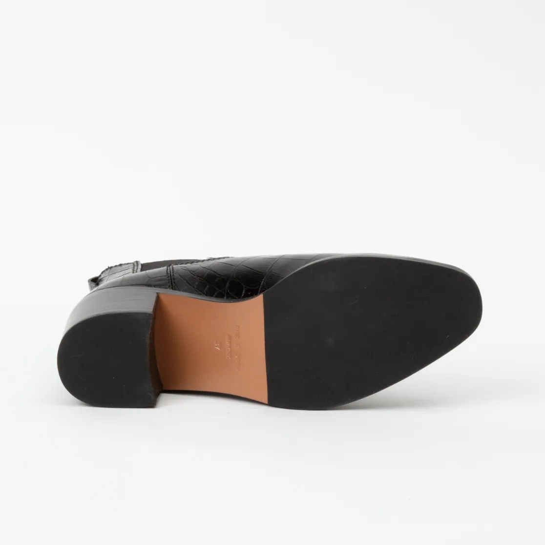 Hazel Chelsea Boot | Black Croc