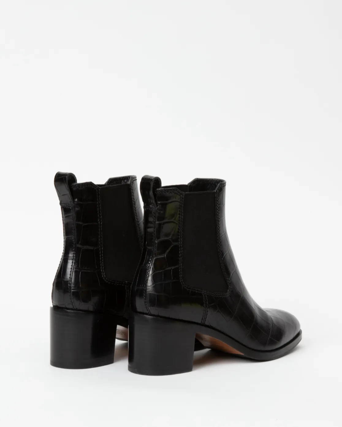 Hazel Chelsea Boot | Black Croc