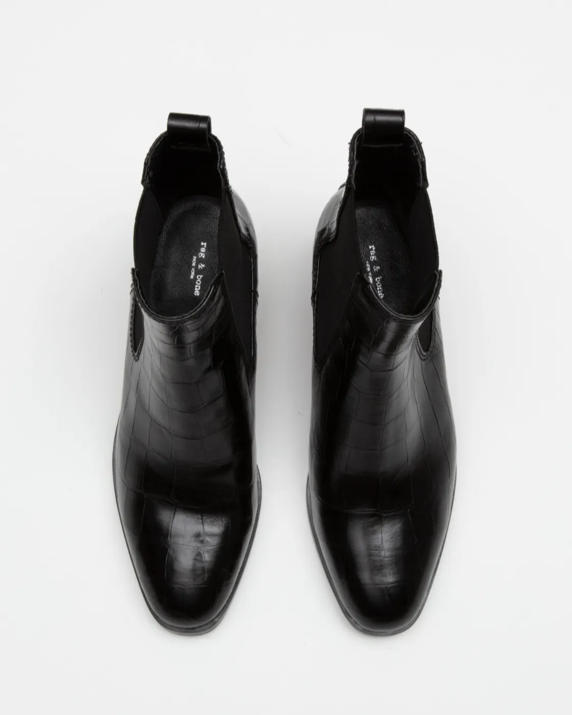Hazel Chelsea Boot | Black Croc