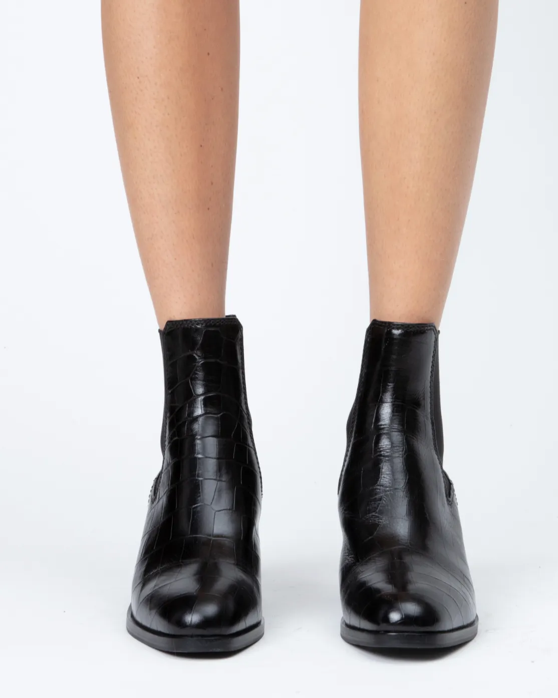 Hazel Chelsea Boot | Black Croc