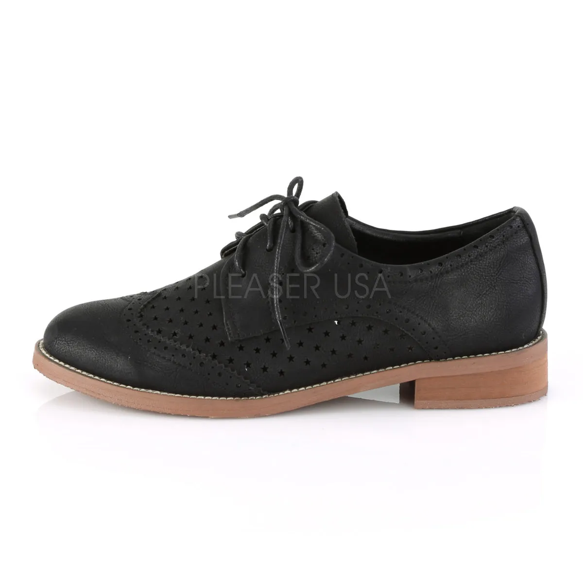 HEPBURN-26  Black Faux Leather