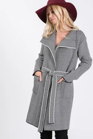 HERRINGBONE CARDIGAN