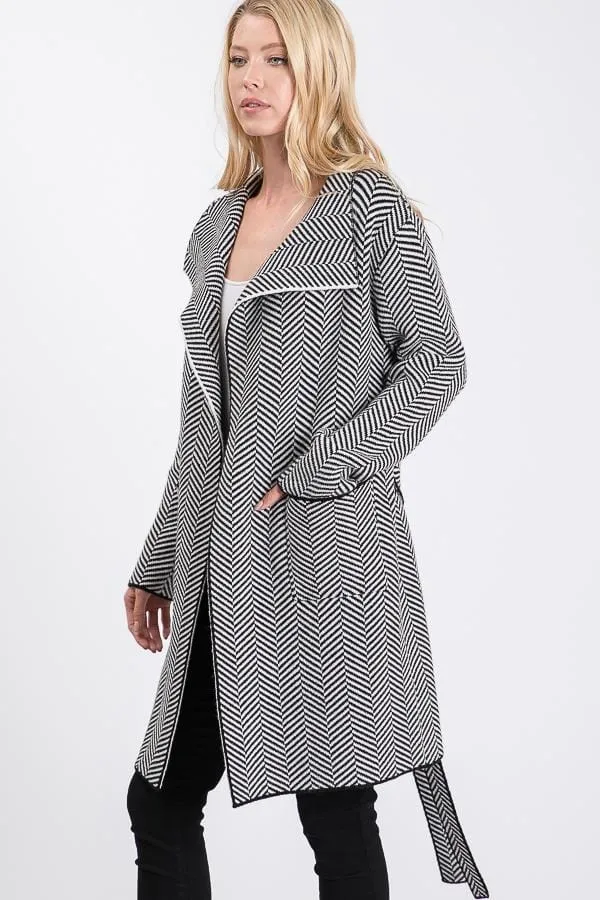 HERRINGBONE CARDIGAN