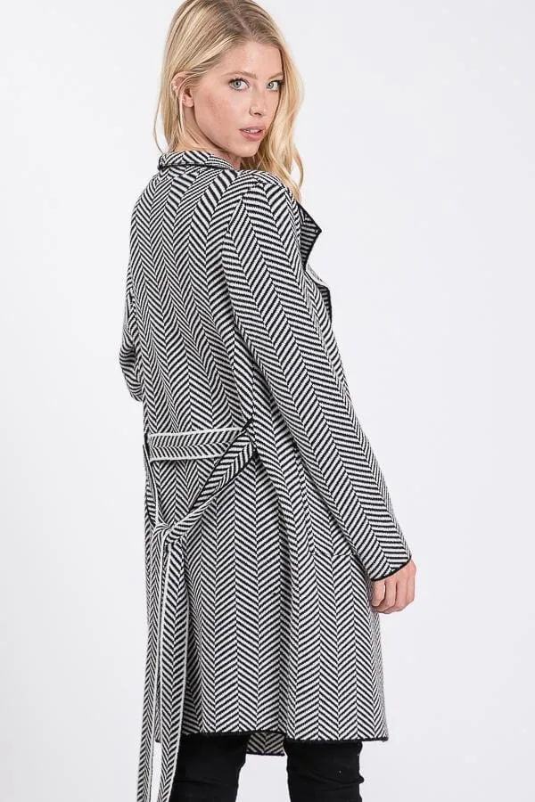 HERRINGBONE CARDIGAN