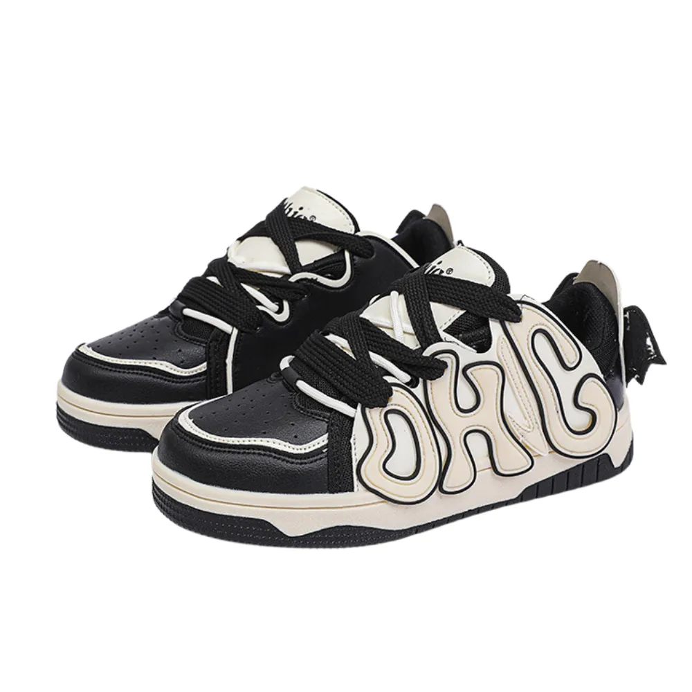 High Street Color Matching Alphabet Sneaker