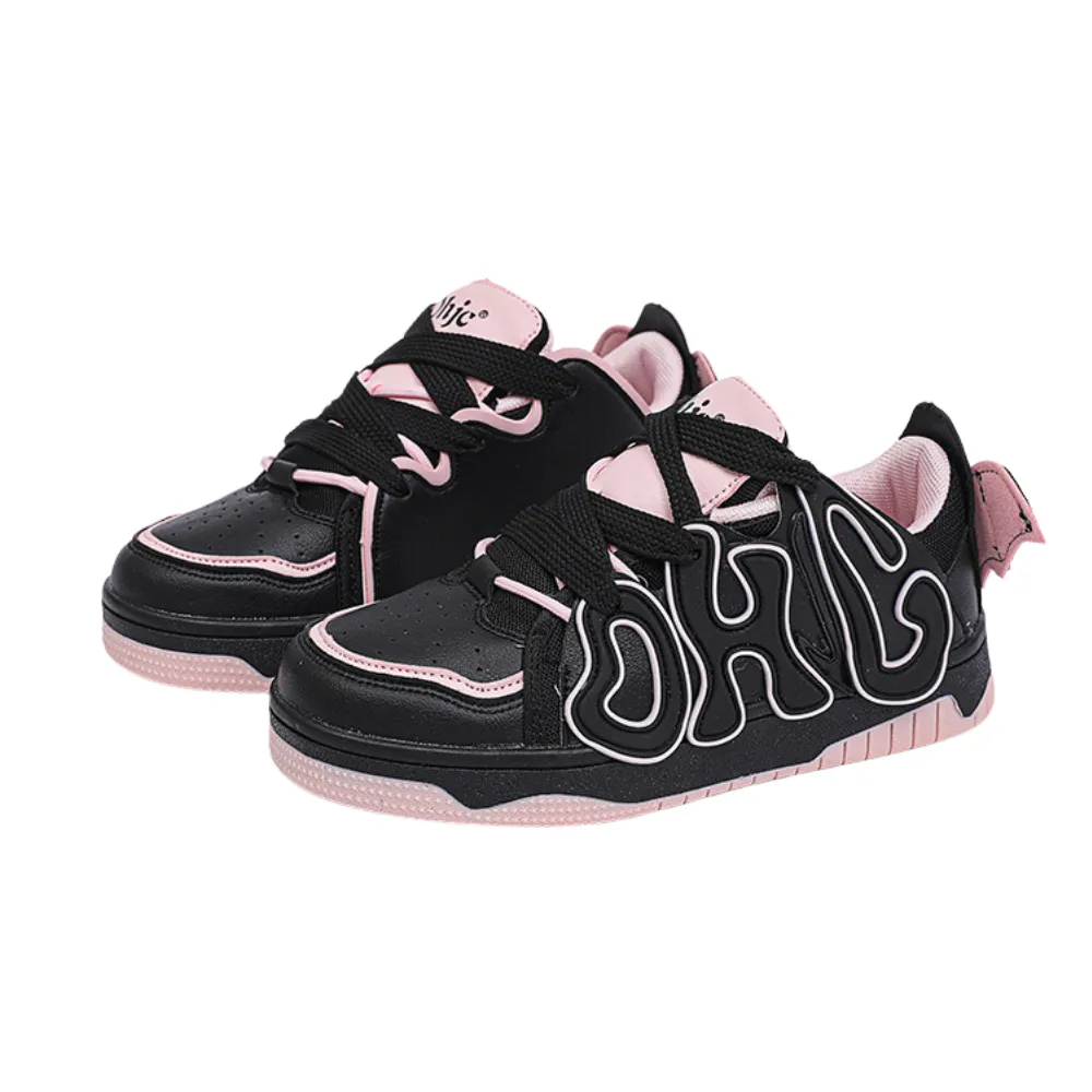 High Street Color Matching Alphabet Sneaker