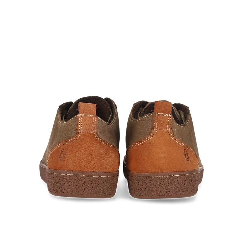 Hush Puppies Andre Casual Waxy Nubuck Mens Khaki