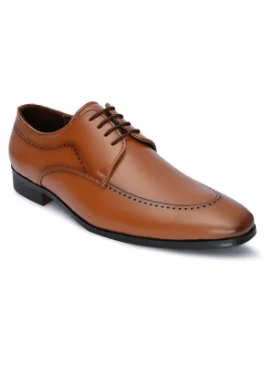 Hydes N Hues Men Tan Brown Solid Formal Derby Shoes