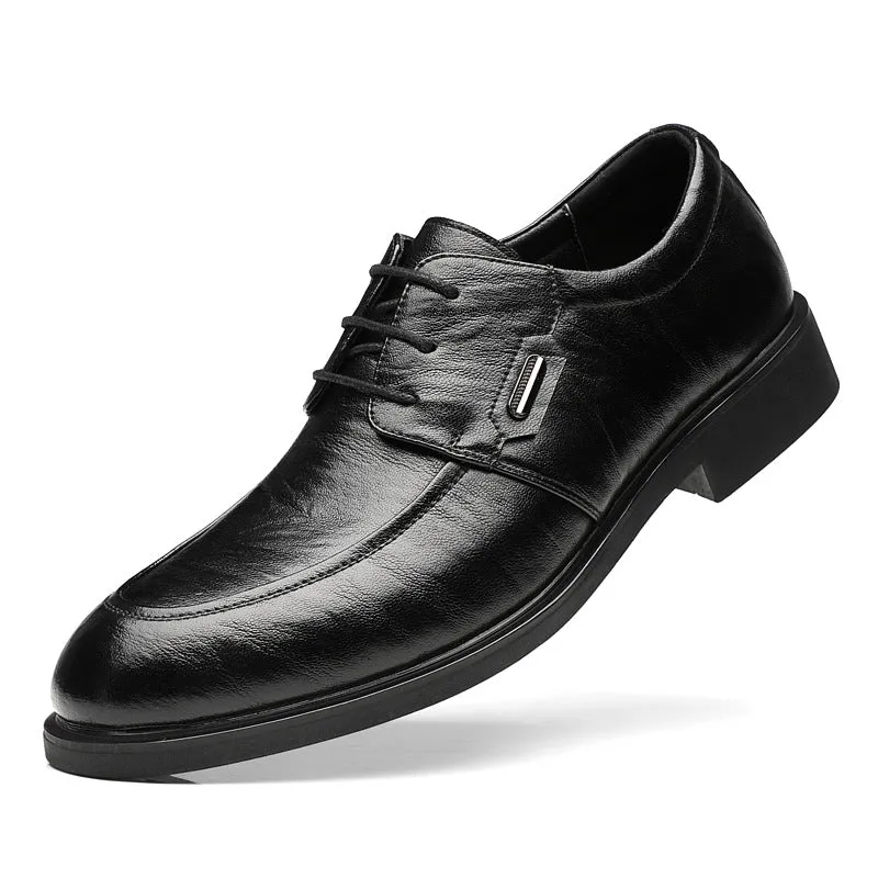INSTOCK-Men's leather shoes Derby British style