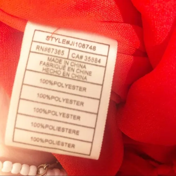 JACK by BB Dakota Revolve Bowser Dress in Poppy Red Off Shoulder Ruffle XS NWT