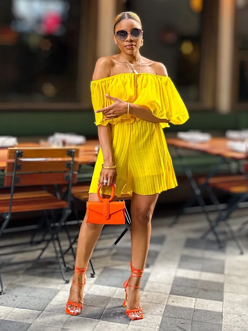 Jackie Pleated Romper