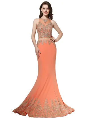 Jewel See-throughEvening Dress