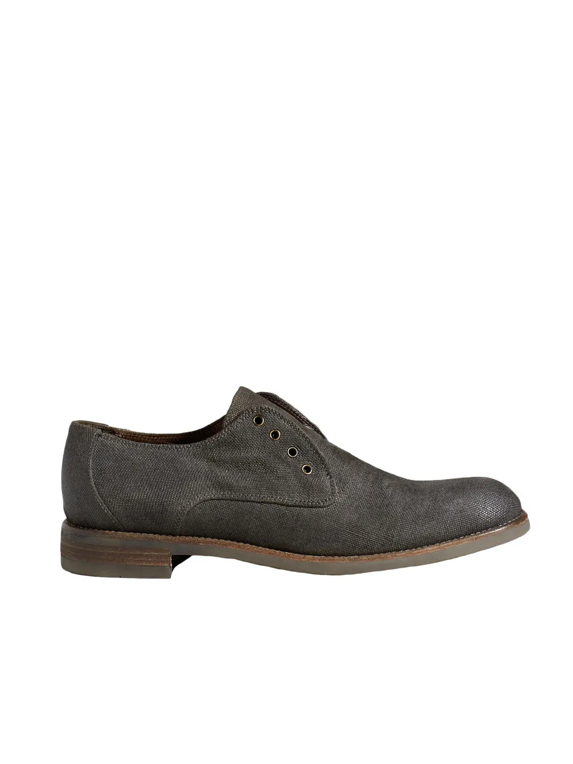 JOHN VARVATOS Men's Charcoal Jacob Laceless Derby NEW