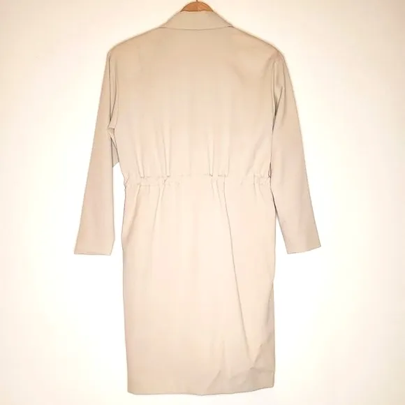 Jones New York Business Casual Cream Button Up Dress