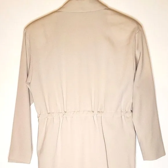 Jones New York Business Casual Cream Button Up Dress
