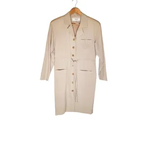 Jones New York Business Casual Cream Button Up Dress