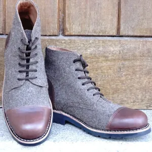 Kamet Burel & Leather Lace-up Boots