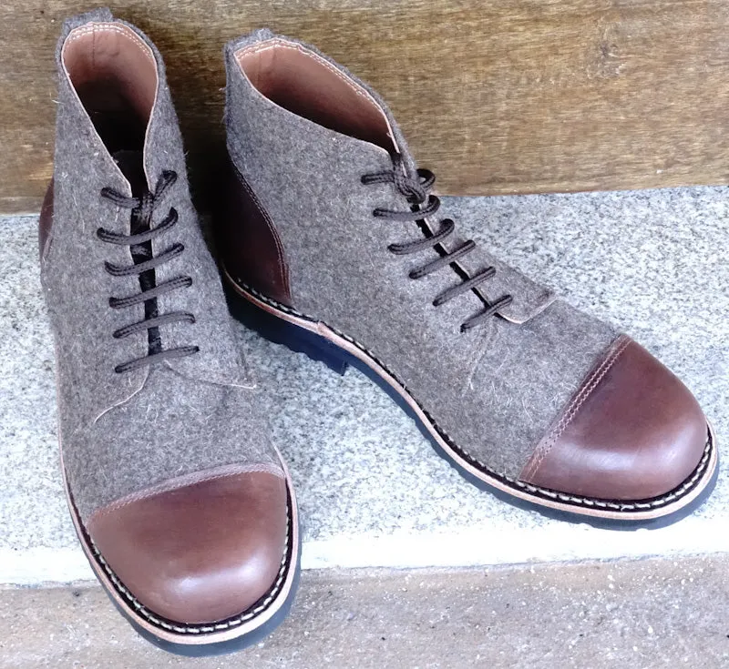 Kamet Burel & Leather Lace-up Boots