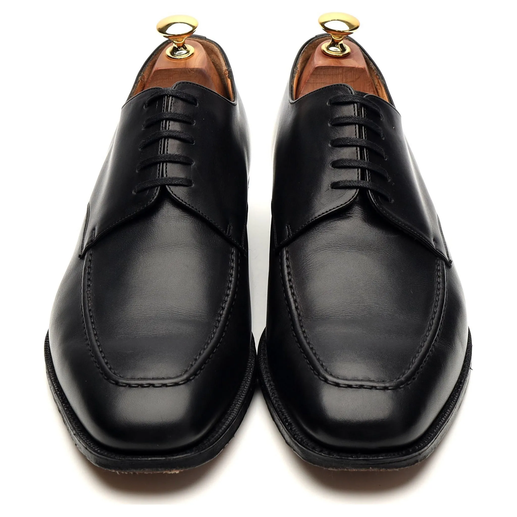 'Kempston' Black Leather Apron Derby UK 9.5 F