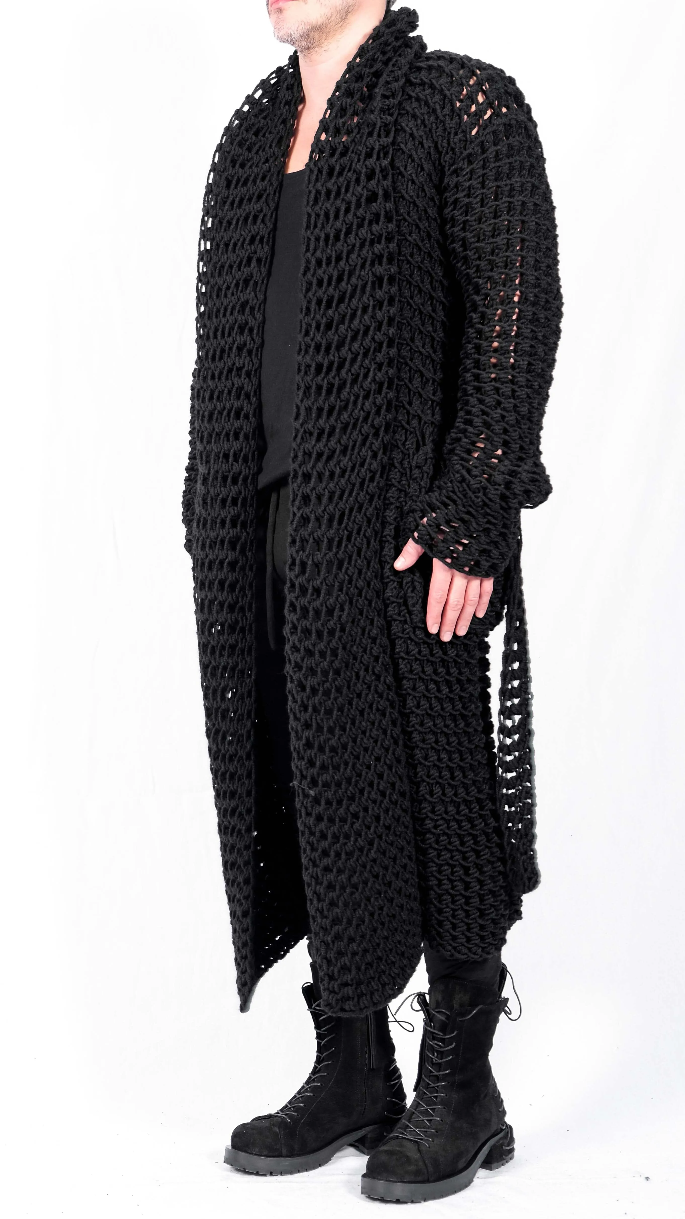 Knitted Semi-Transparent Cardigan