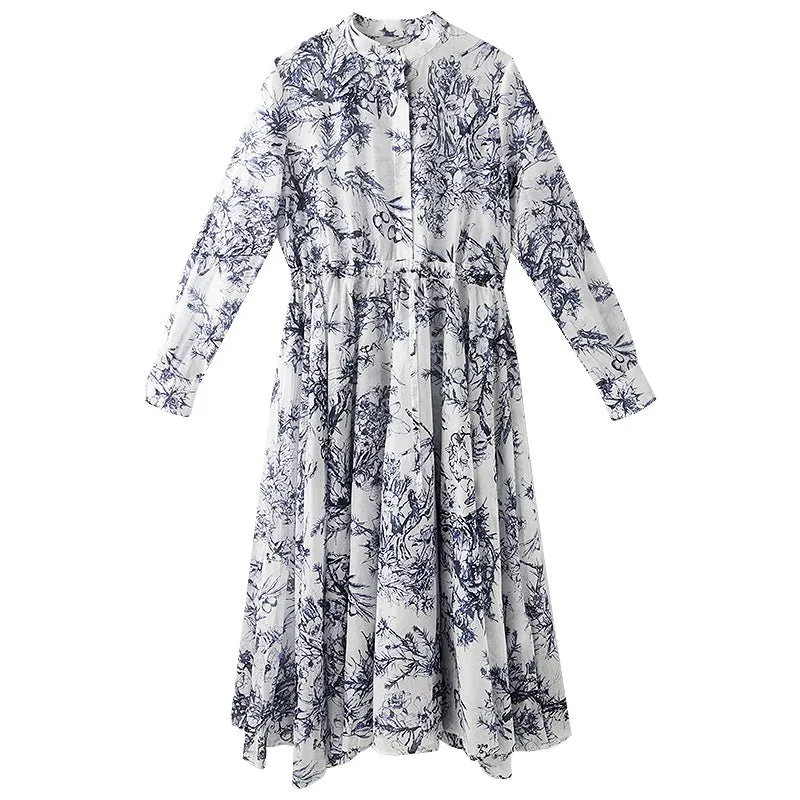 Knock Out Swing Skin-Friendly Breathable Cotton Shirt Dress