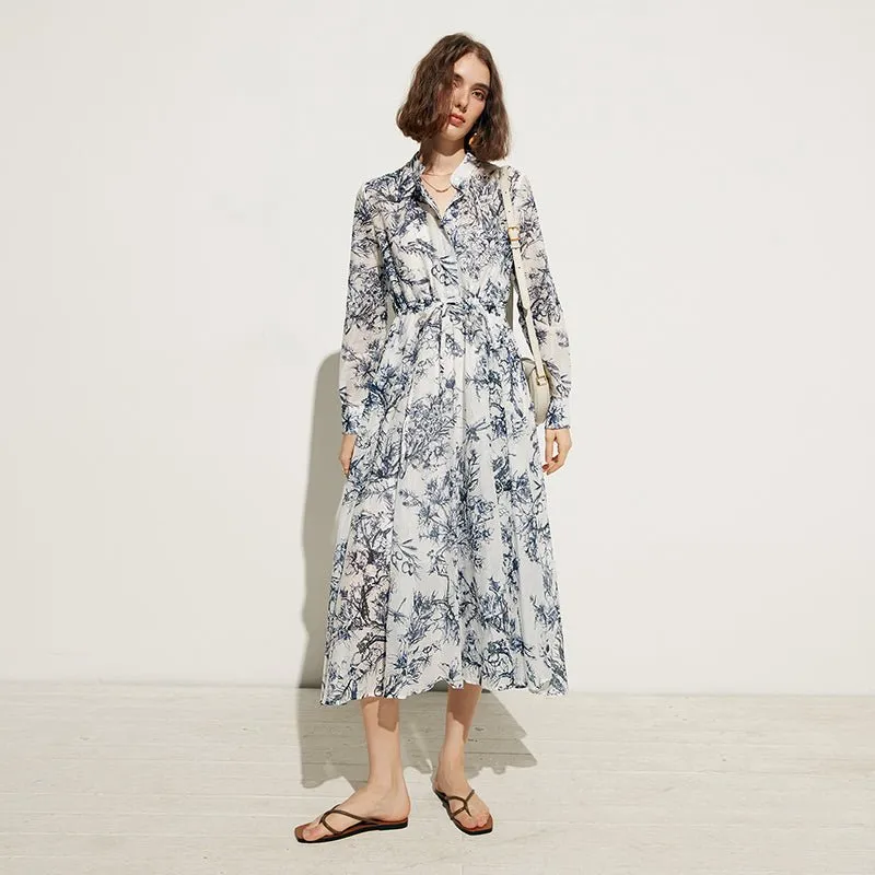 Knock Out Swing Skin-Friendly Breathable Cotton Shirt Dress