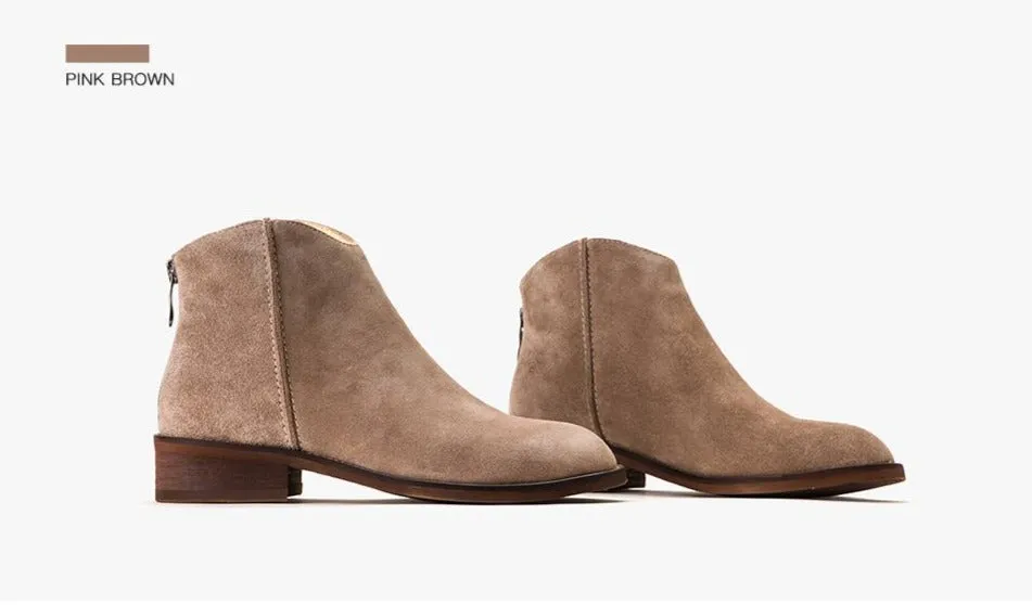 Lady Cow Suede Shoes Handmade