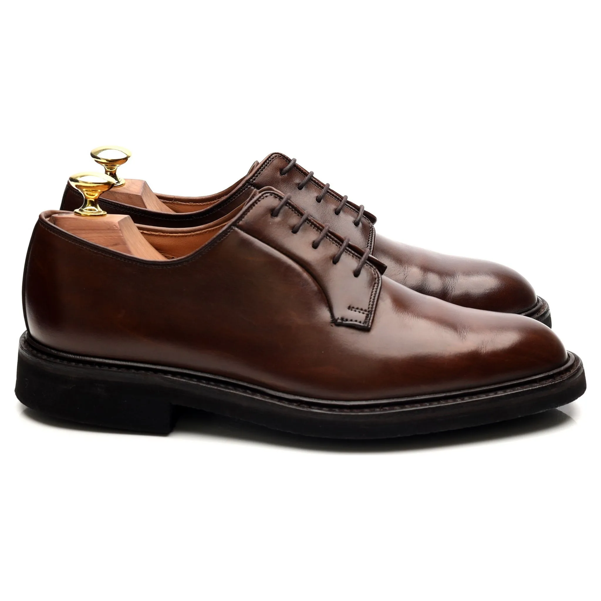 'Lanark 3' Dark Brown Leather Derby UK 7 E