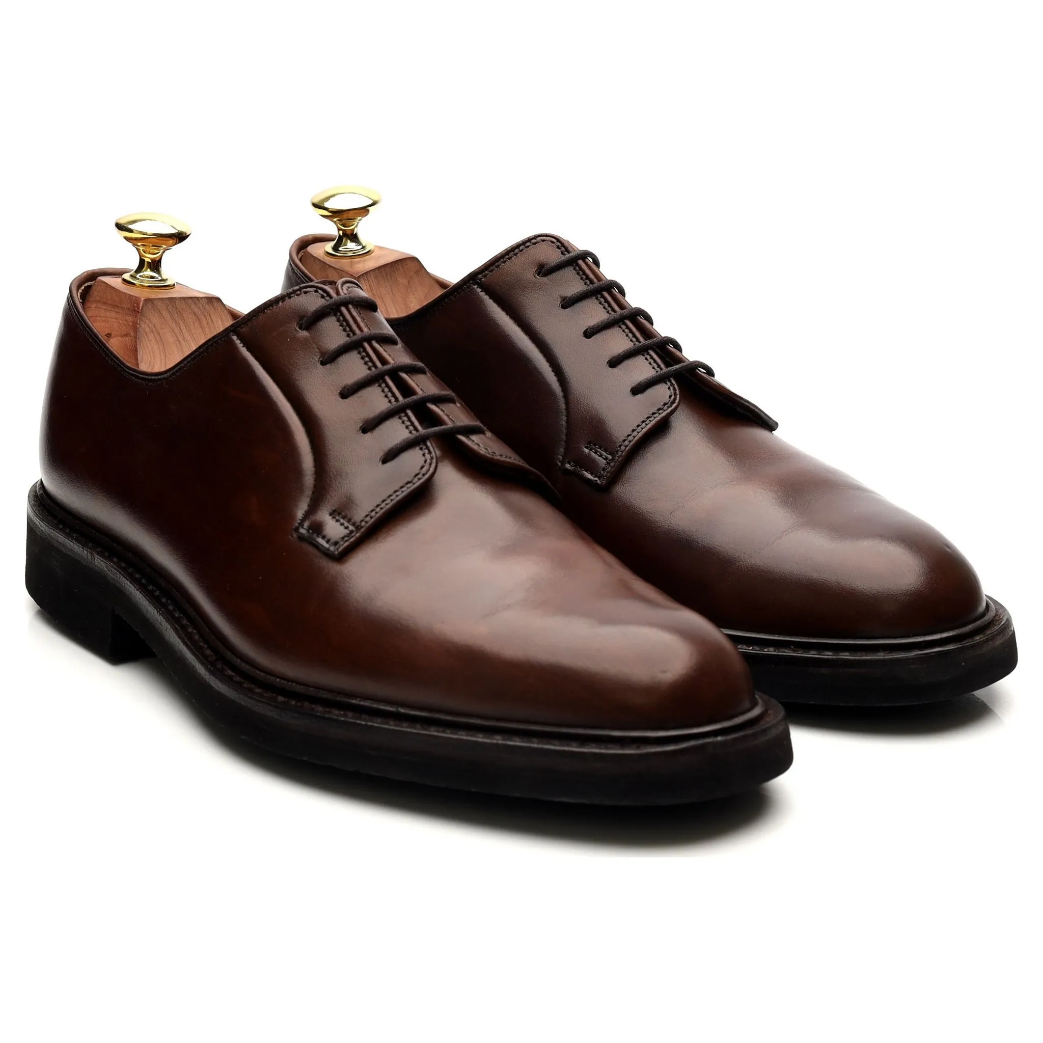 'Lanark 3' Dark Brown Leather Derby UK 7 E