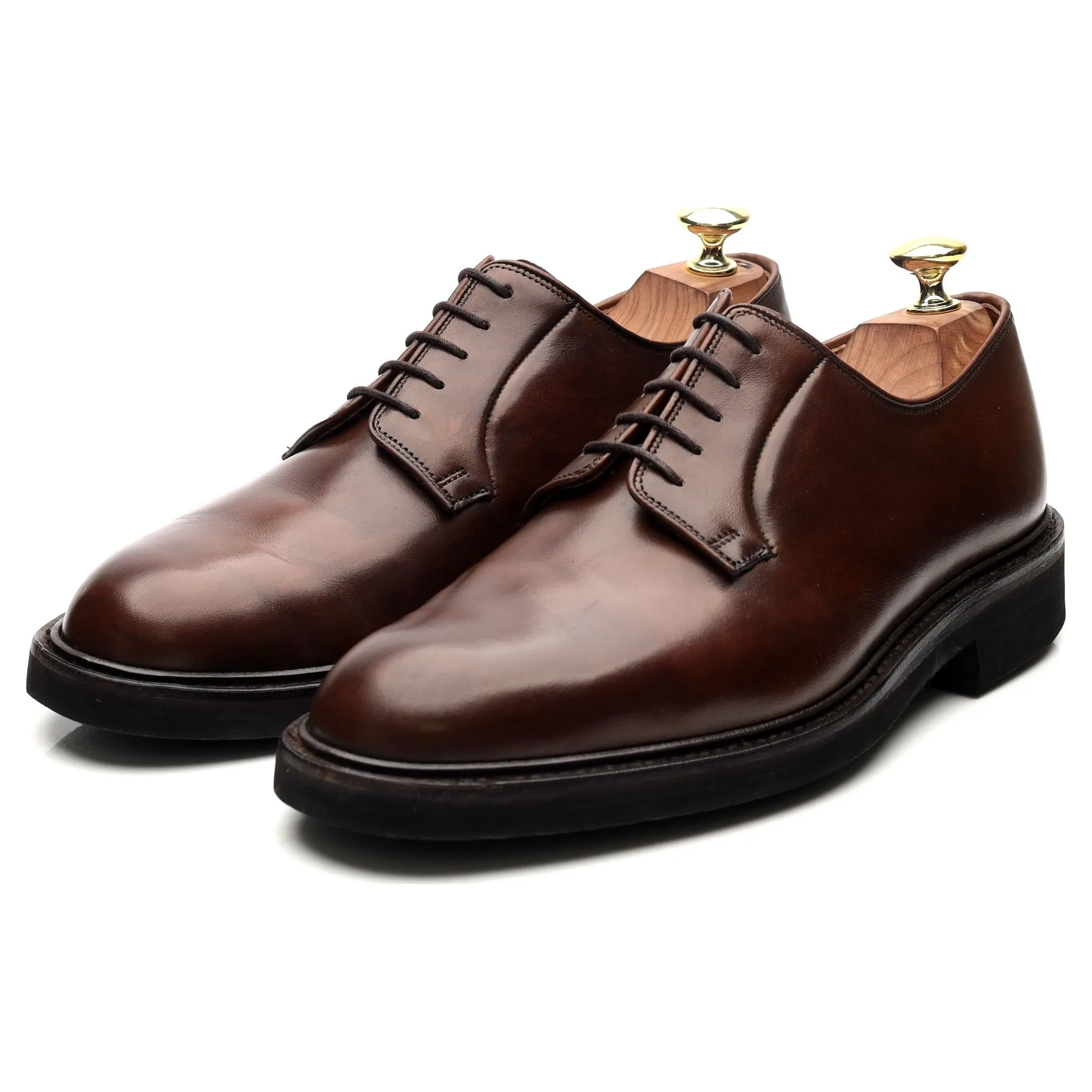 'Lanark 3' Dark Brown Leather Derby UK 7 E