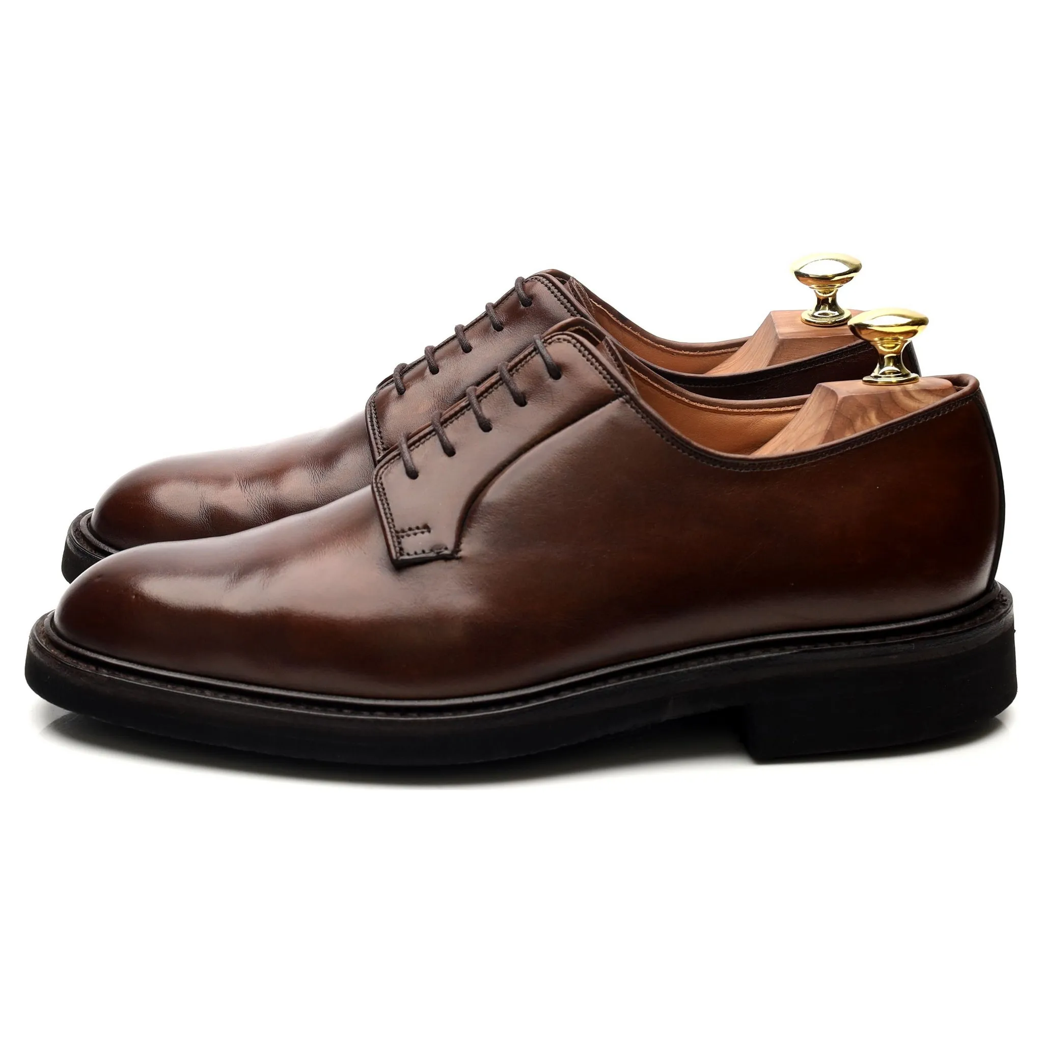 'Lanark 3' Dark Brown Leather Derby UK 7 E