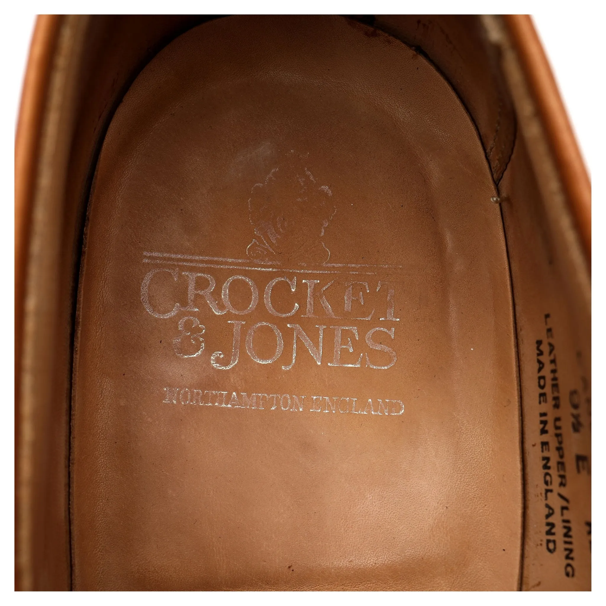 'Langdon' Tan Brown Leather Split Toe Derby UK 9.5 E