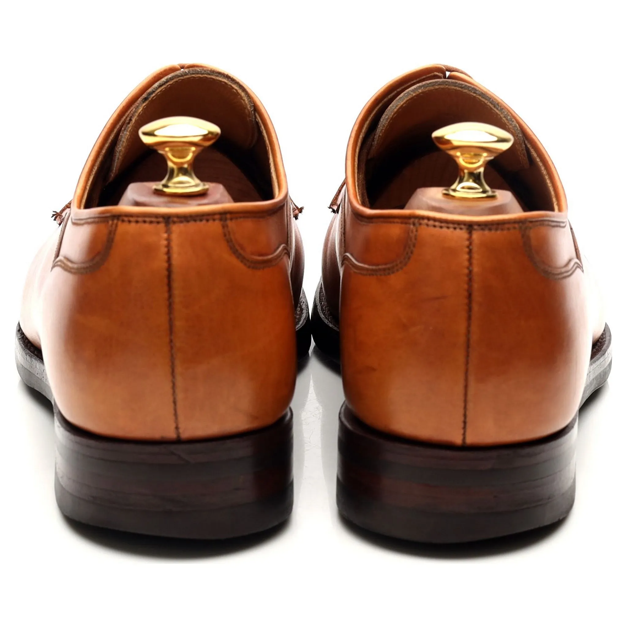 'Langdon' Tan Brown Leather Split Toe Derby UK 9.5 E
