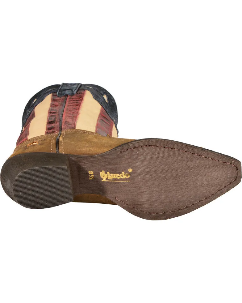 LAREDO WOMEN'S KEYES STARS & STRIPES COWGIRL BOOTS - SNIP TOE