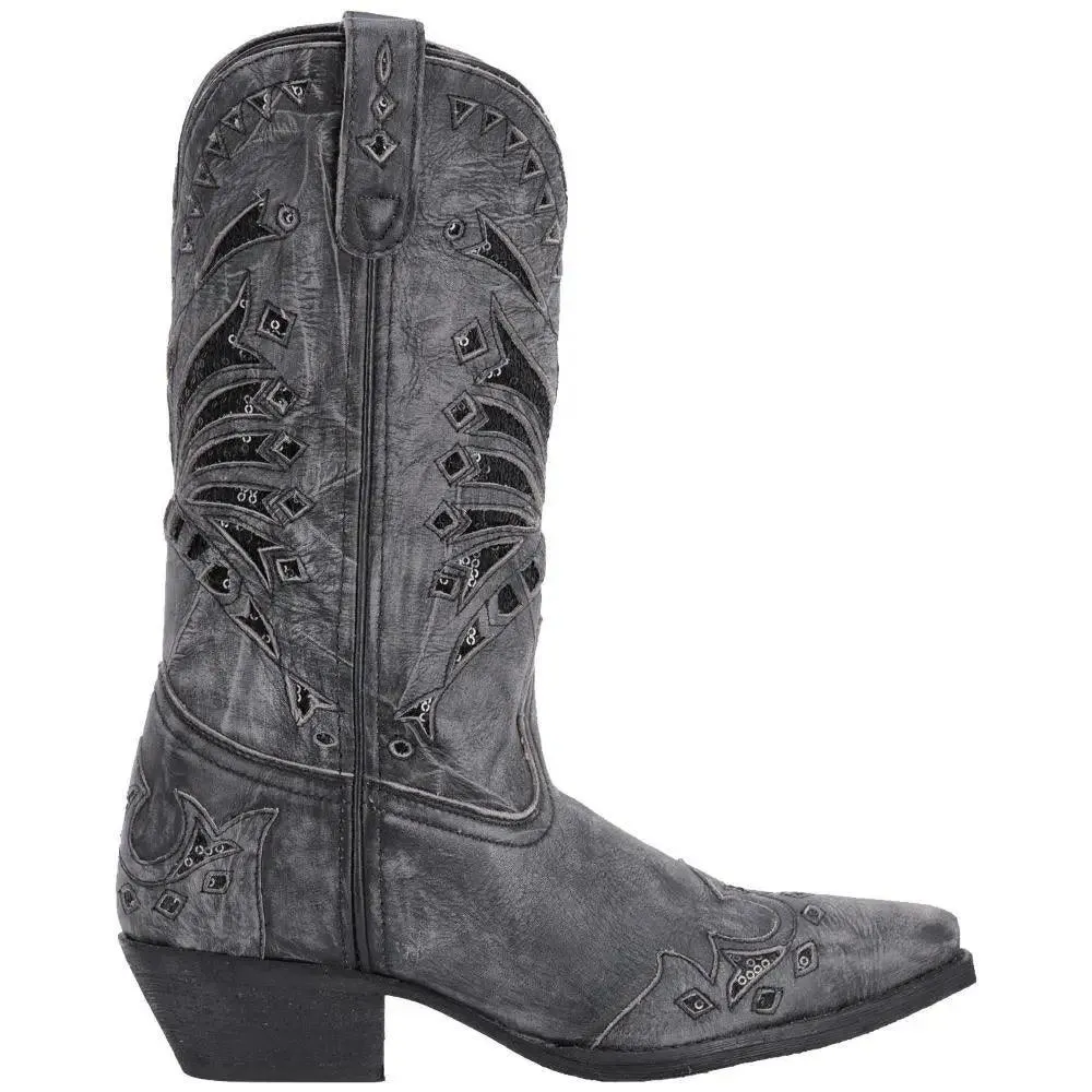 Laredo Women's Stevie Black Snip Toe Leather Boot 52120