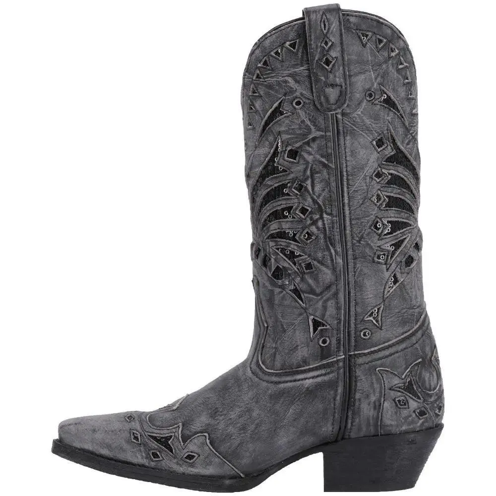 Laredo Women's Stevie Black Snip Toe Leather Boot 52120