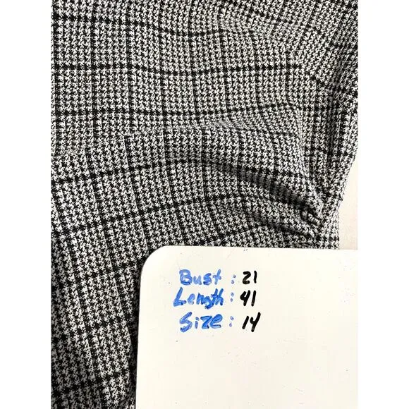 Lauren Ralph lauren dress Wrap classic houndstooth plaid business women 14