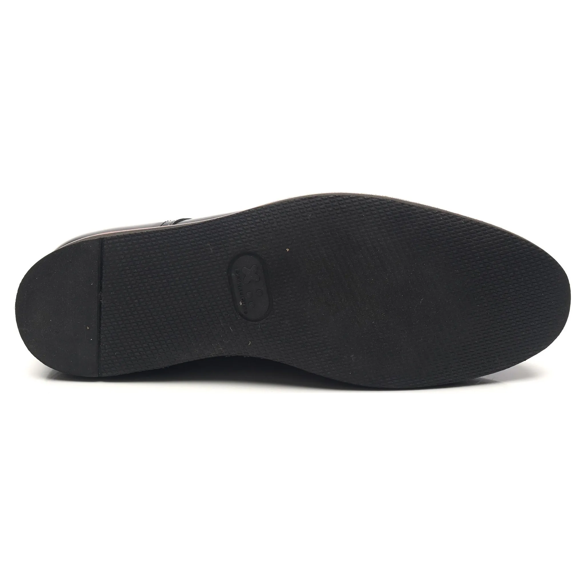 'Lennie' Black Leather Wedge Derby UK 7 F