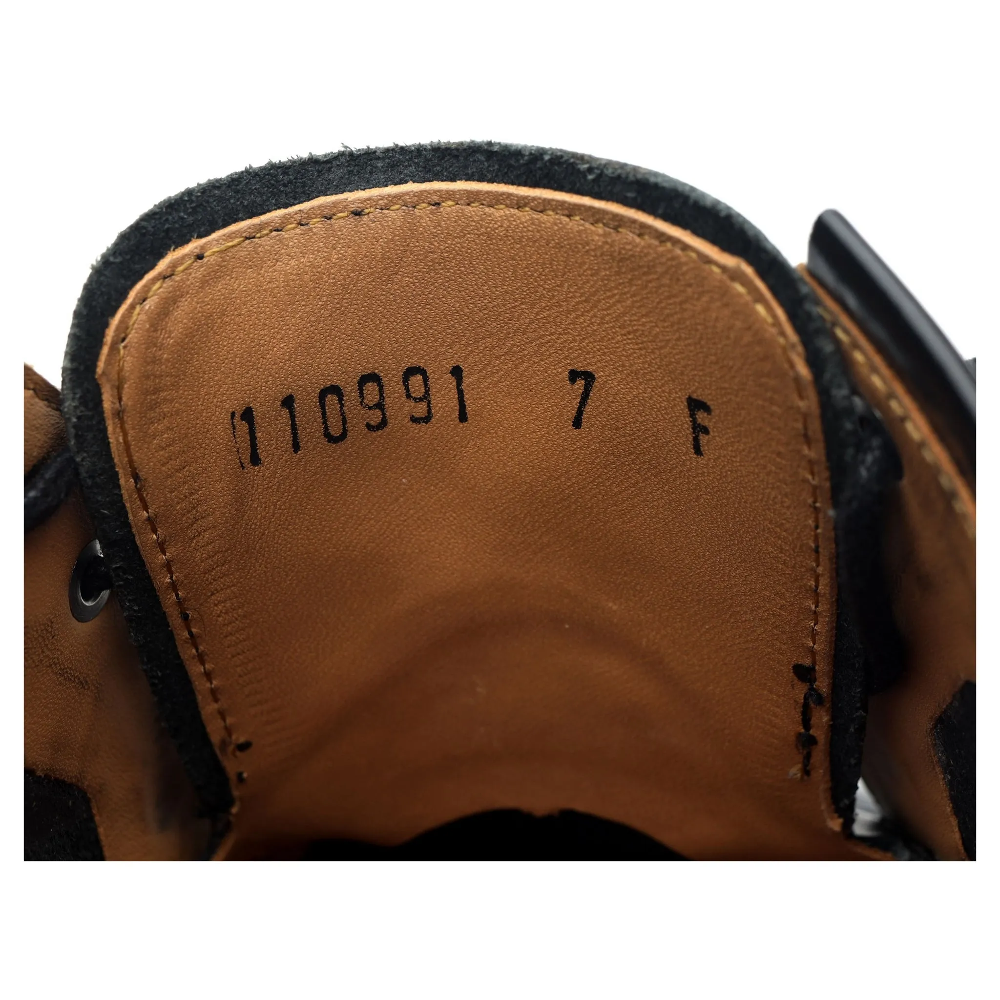 'Lennie' Black Leather Wedge Derby UK 7 F