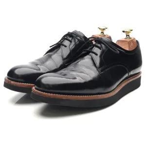 'Lennie' Black Leather Wedge Derby UK 7 F