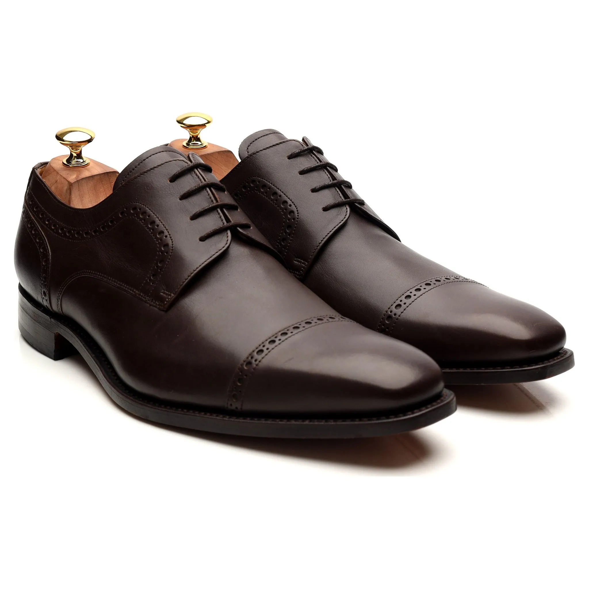 'Leo' Dark Brown Leather Derby UK 10 G