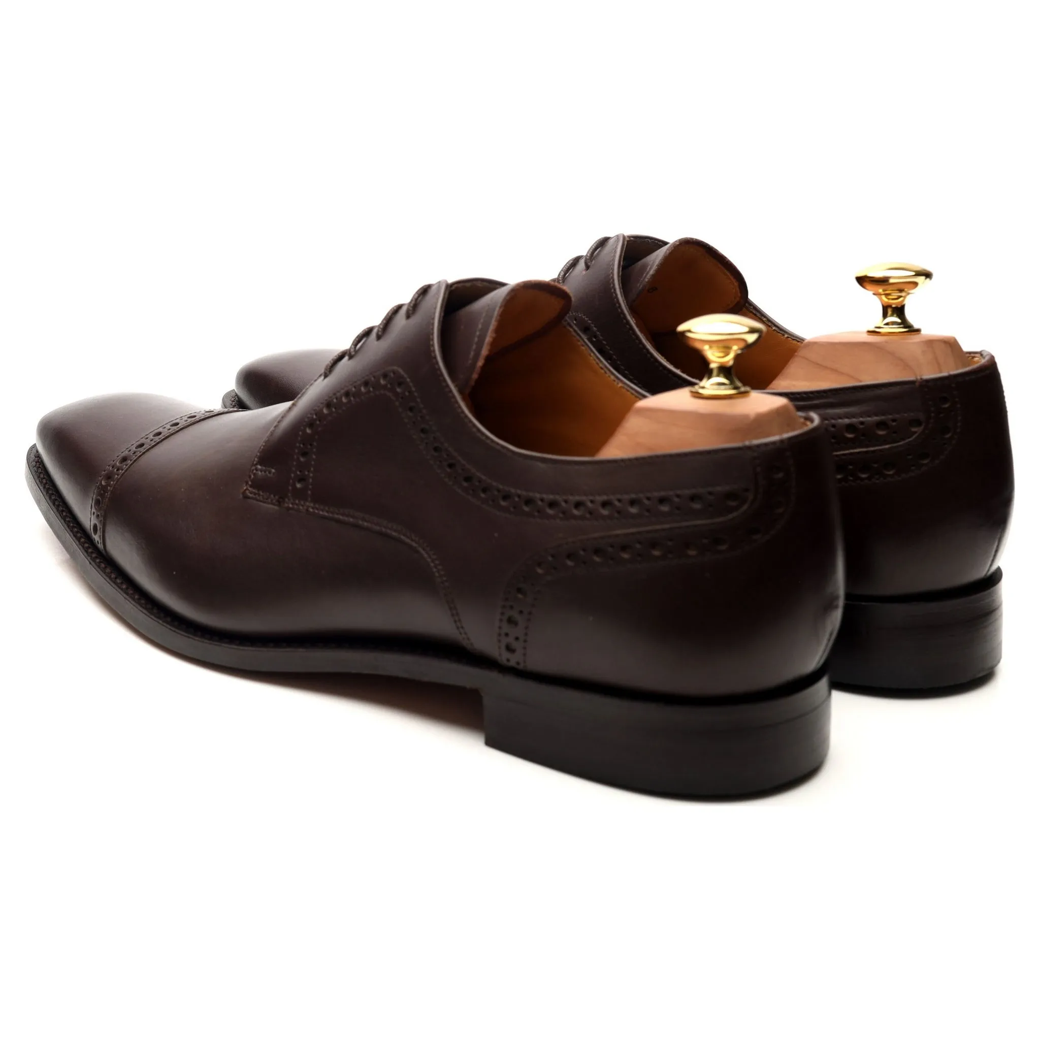 'Leo' Dark Brown Leather Derby UK 10 G