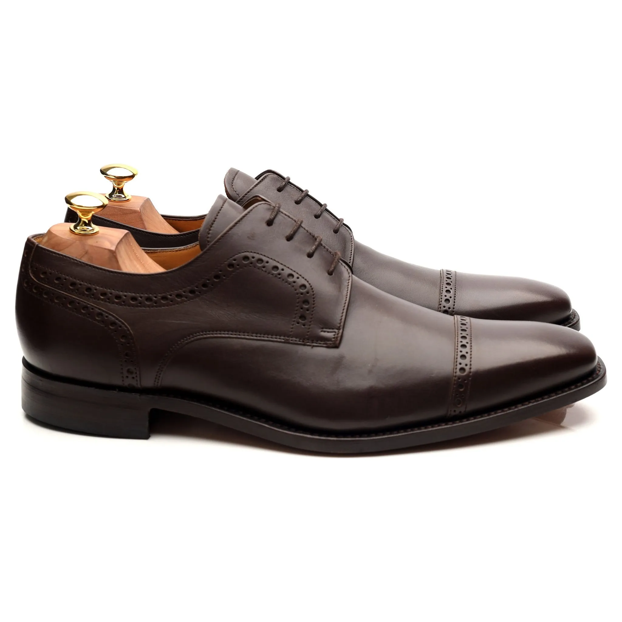 'Leo' Dark Brown Leather Derby UK 10 G