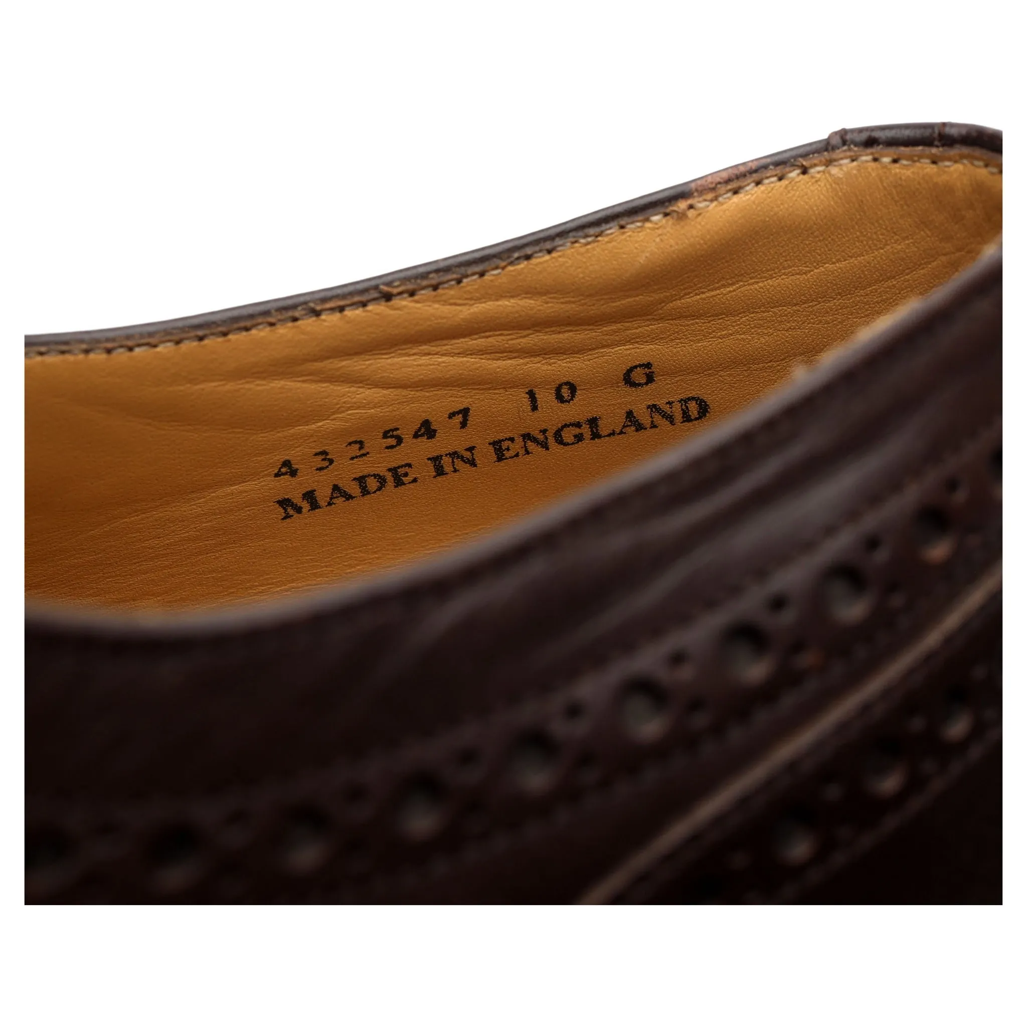 'Leo' Dark Brown Leather Derby UK 10 G