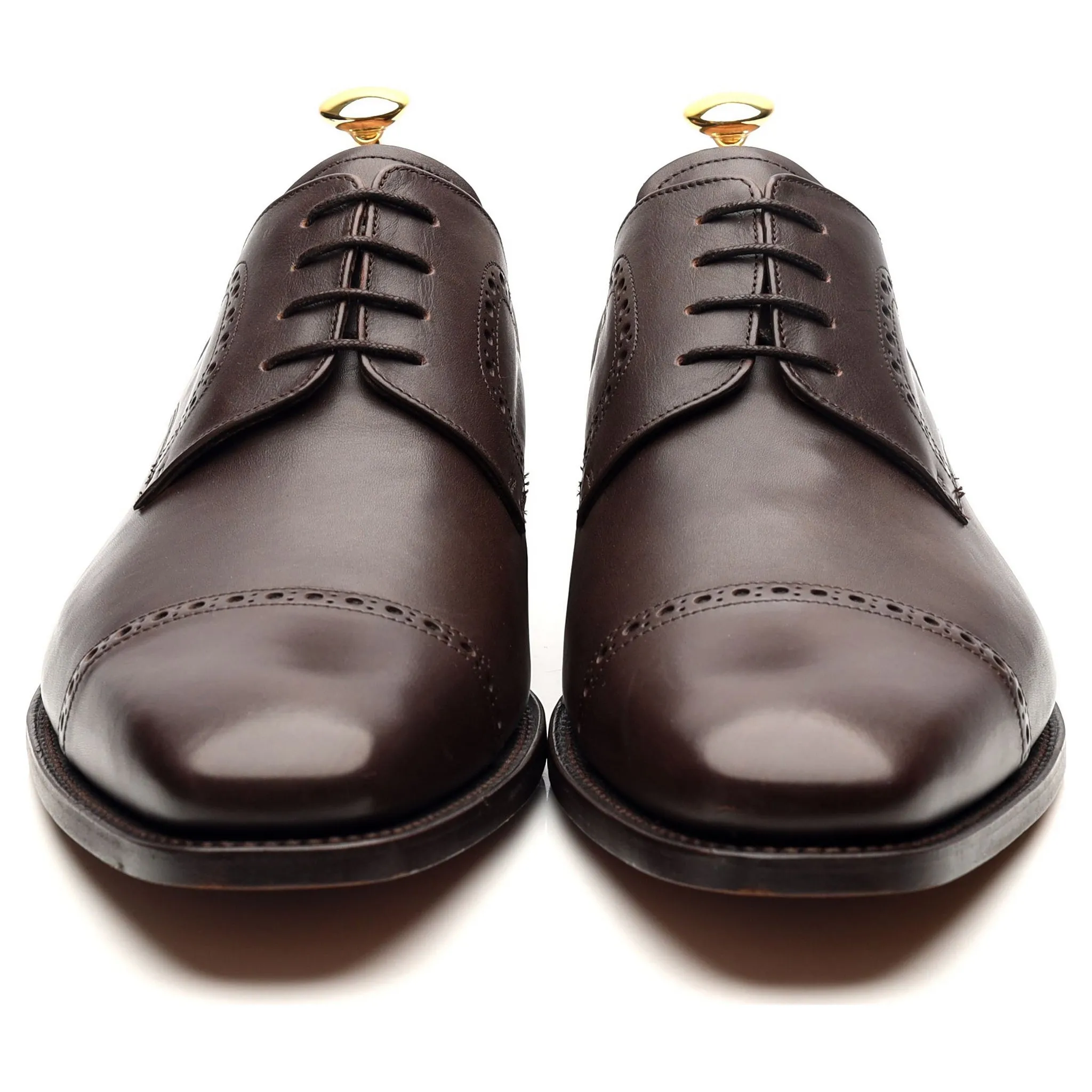 'Leo' Dark Brown Leather Derby UK 10 G