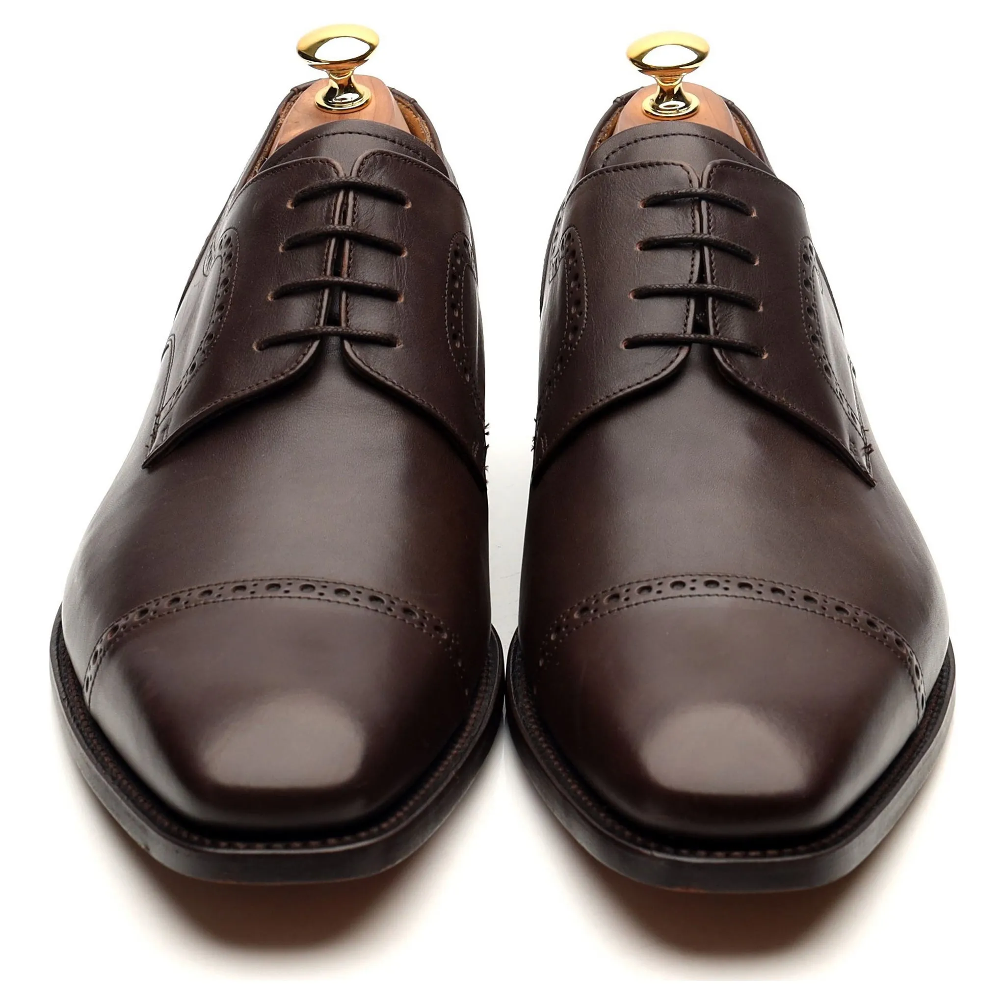 'Leo' Dark Brown Leather Derby UK 10 G
