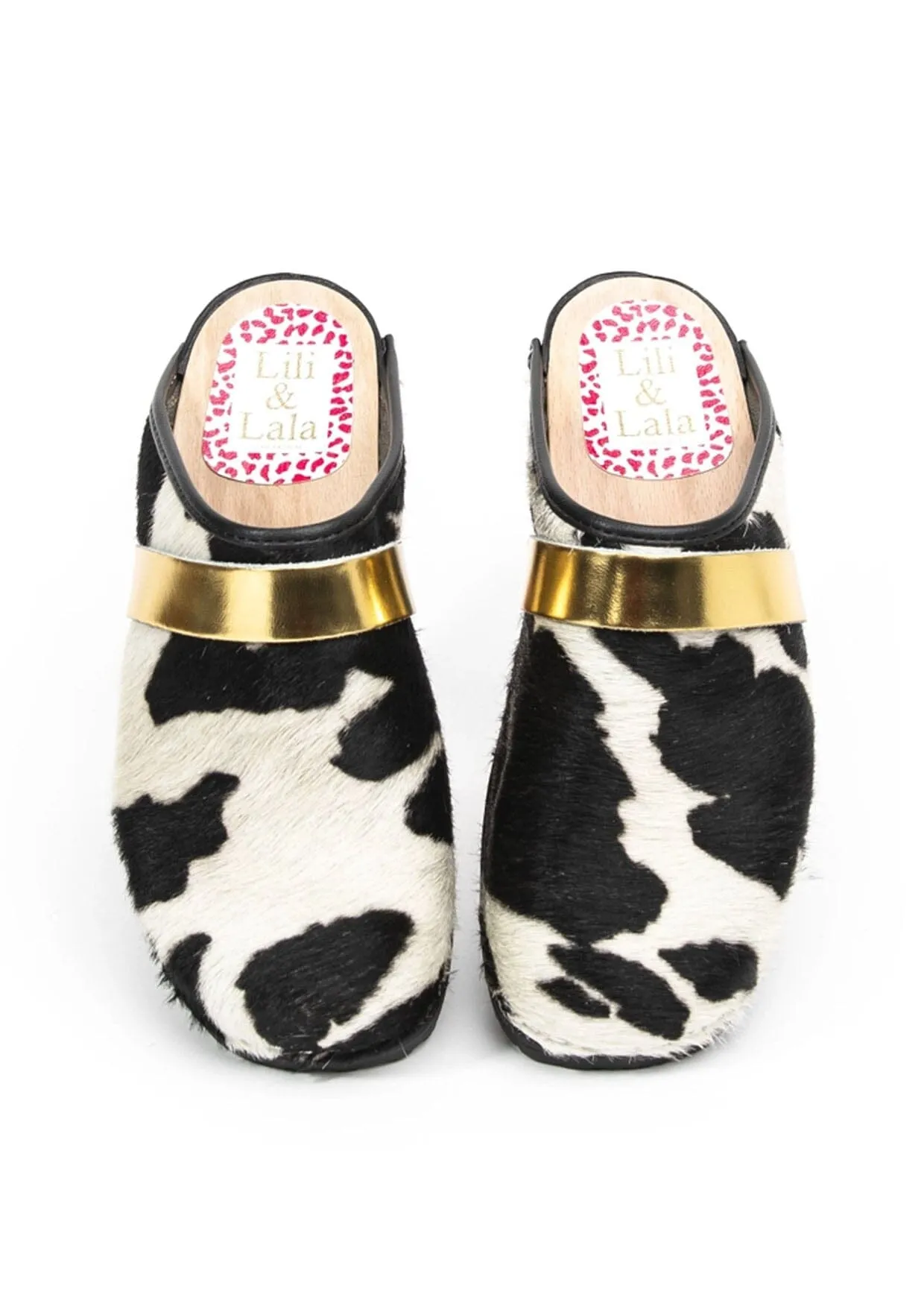 Lili and Lala Cowhide Uppsala Clog