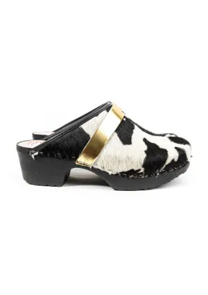 Lili and Lala Cowhide Uppsala Clog