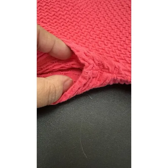 lilly pulitzer dress Medium Coco Island Coral Pink Textured Knit Mini