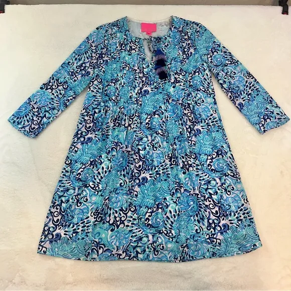 LILLY PULITZER Marilina Tunic Dress RAISING SHELL Size XXS Vacation Beach Cruise